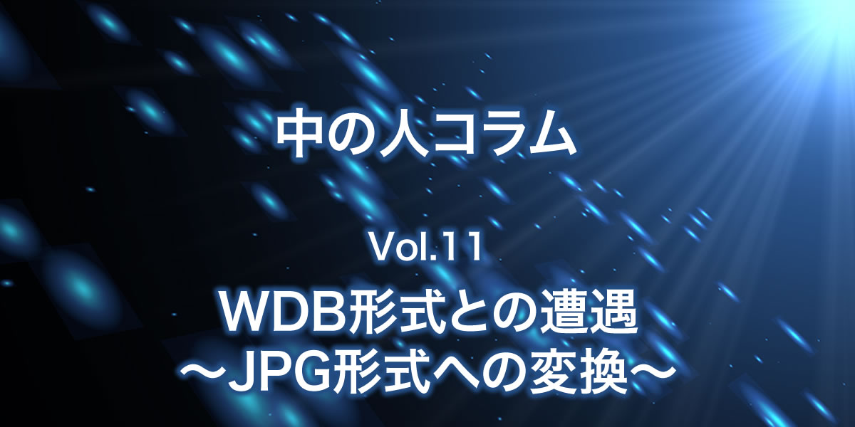 WDB形式との遭遇～JPG形式への変換～